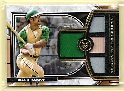 2021 Topps Museum Collection GOLD Reggie Jackson #1/1 QUAD RELIC - OAKLAND A's • $499.99