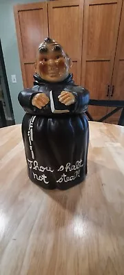 Vintage Friar Monk Thou Shall Not Steal  Cookie Jar • $65