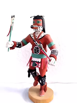 Vintage Native America Hopi All Wood Hand Carved Painted Signed Kachina 10  Rare • $99