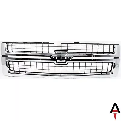 For 07-10 Silverado 2500 3500 HD Chrome Grille With Black Insert Fit GM1200608 • $199.16