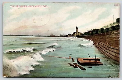 Milwaukee Wisconsin~The Breakers From Lake~Vintage Postcard • $3.70