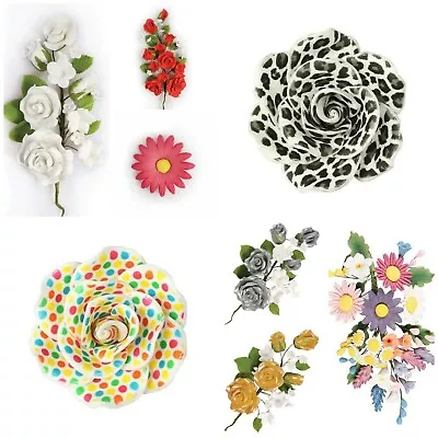 Flower Cake Toppers - Cake Decorations - Non Edible - MULTI LISTING • £19.99