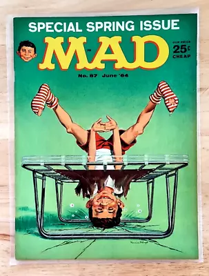 MAD Magazine June 1964 No 87 Nice Condition Special Spring Cover Issue • $12.71