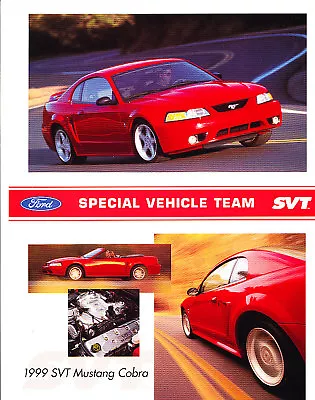 1999 Ford SVT Mustang Cobra 1-page Original Sales Brochure Sheet • $9.56