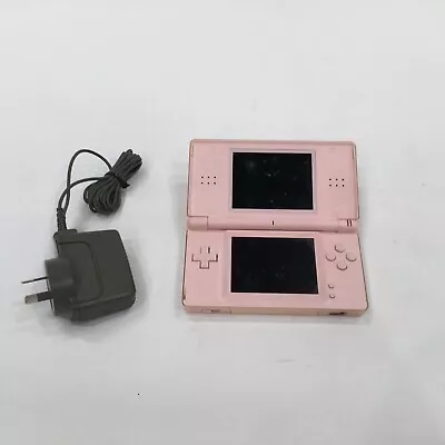 Nintendo DS Lite Handheld Gaming System Video Game Console Pink With Adapter • $64