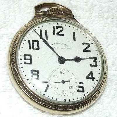 Vintage 1952 HAMILTON  Railway Special  21J Railroad Grade 992B Pocket Watch 10k • $399.99