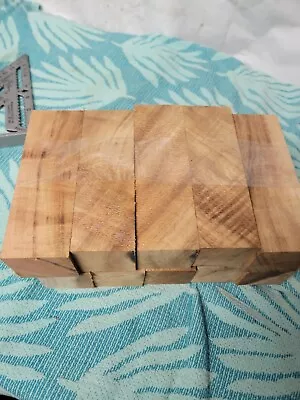 Hawaiian Curly Koa Wood Blocks 2 ×2 ×6  10 Piece Lot • $120