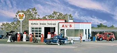 Walthers Cornerstone (N) 933-3243 AL's Victory Service Station - Kit • $28.95