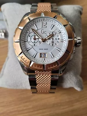 GUESS Collection Gc Swiss Made Chronograph Watch Silver / Rose Gold.  • £150