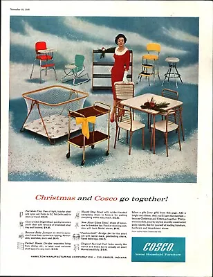1950's Cosco Step Stool Serving Cart High Chair Vintage Furniture Ad E3 • $28.79