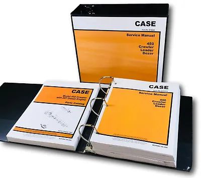 $89.97 • Buy Case 450 Crawler Loader Dozer Service Manual 207 Diesel Engine Parts Catalog Set