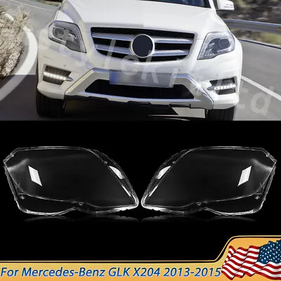 For Mercedes-Benz GLK X204 Left & Right Headlight Lens Cover 2013 2014 2015 • $84.19