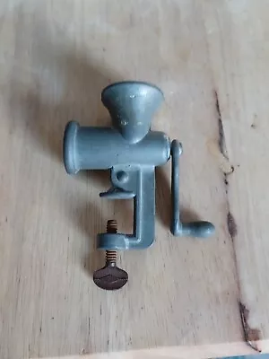 Vintage Miniature Metal Meat Grinder Toy Salesman Sample Table Top Clamp Doll • $14