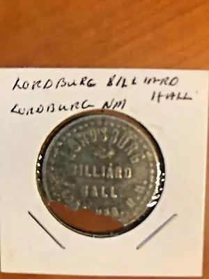 Lordsburg New Mexico Billard Hall Good For 50 Cents In Trade Token • $10