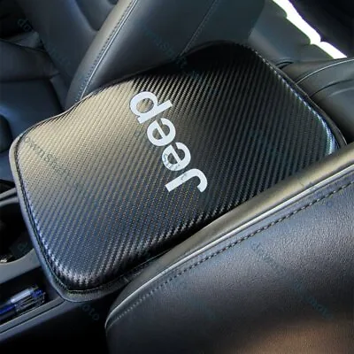 X1 For JEEP Carbon Fiber Car Center Console Armrest Cushion Mat Pad Cover New • $15.88