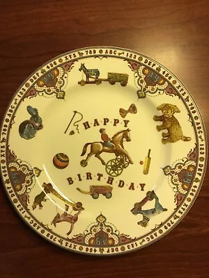 Vintage Spode 8  Baby Plate ABC Birthday Victorian Childrens Edwardian Animals • $21.50