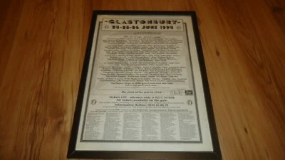 £35 • Buy GLASTONBURY 1994 Manics/bjork/blur/ratm-framed Original Poster Sized Advert