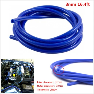 $19 • Buy 3mm Silicone Vacuum Tube Hose Air Water Coolant Oil Turbo Silicon Pipe Tubing 5M