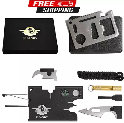 Gift For Men Dad 18 In 1 Credit Card Multitool Survival Tool EDC Pocket Tool Set • $13.23