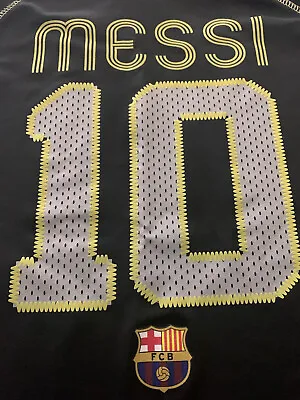 $9.59 • Buy Lionel Messi #10 Short Sleeve Jersey Shirt Youth XL (Adult Medium) FC Barcelona