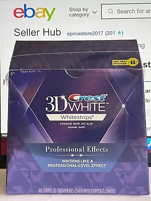 $85 • Buy FULL SEALED BOX Crest 3D Whitestrips Professional Effects Teeth Whitening Strips