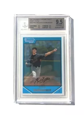 MADISON BUMGARNER Autograph 2007 Bowman Chrome Draft #61 BGS GEM MINT 9.5 RC • $74.97