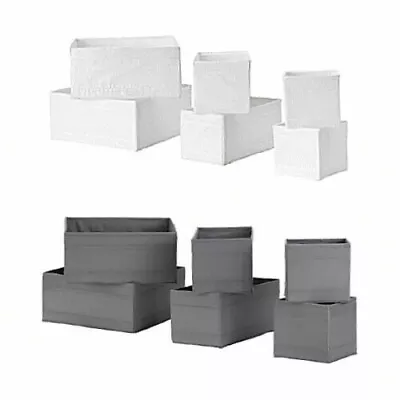 IKEA SKUBB Set Of 6 Storage Box Wardrobe Drawer Storage Clothes Organiser Set • £14.99