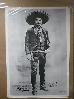 General E. Zapata Mexican Tierra Y Libertad Black & White 70's Vintage Inv#6583 • $44.97