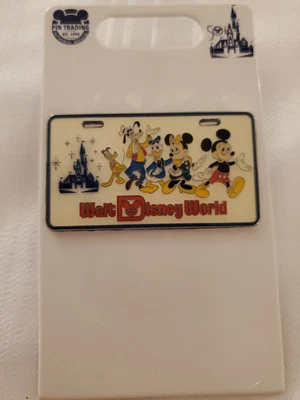 $11.99 • Buy Disney Magic Kingdom 50 Anniversary Retro Vault License Plate Pin 