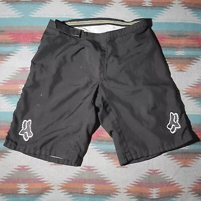 Vintage Fox Racing Shorts 34 MotoX BMX Motorcross Waterproof MTB Y2K Dirtbike • $29