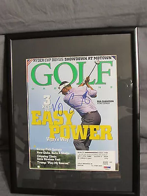 Vijay Singh Autographed Golf Magazine Cover Matted In Frame PSA/DNA • $99.95