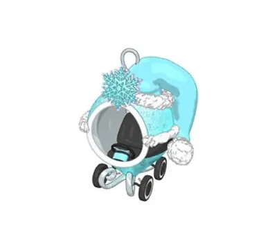 Blue Santa Kinz Ornament Car  Webkinz Classic Virtual Code Only Messaged • $3