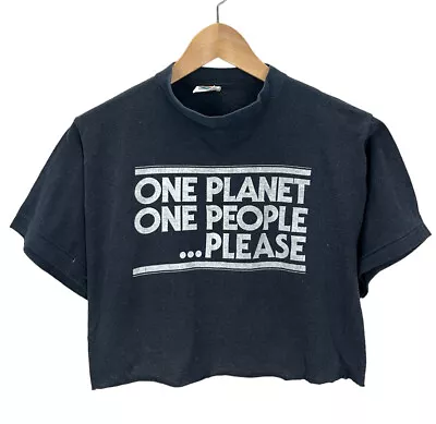 Rare Vintage 70's Seals & Croft One Planet One People Cropped Rock Band Shirt M • $59.99