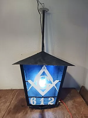 Freemason  Ceiling Mount Lamp Lite Masonic Symbol Handmade • $200