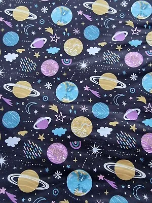 Cotton Jersey Fabric SPACE GALAXY Dressmaking Fabric • £6.50