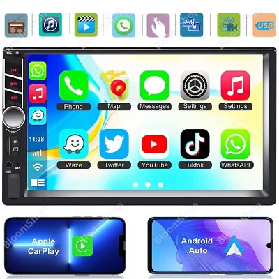 ﻿ Universal 7  Touch Screen Car Radio Apple CarPlay Android Auto Portable Stereo • $19.99