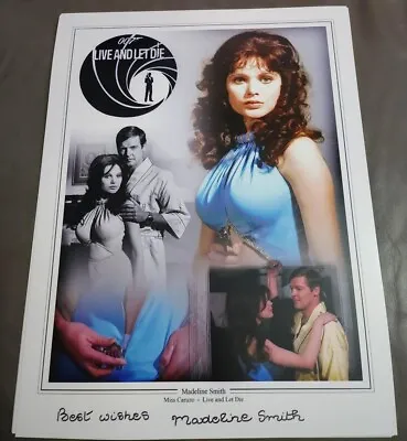 Madeline Smith Live And Let Die Hand Signed Montage 16 X 12 Inches With COA • £15