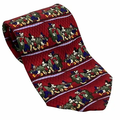 Mickey & Co Christmas Men's Neck Tie Goofy Donald Mickey Vintage  • $11.89