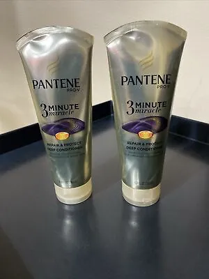 2 X Pantene Pro V 3 Minute Miracle Repair And Protect Deep Conditioner 6 FL.OZ. • $13.99