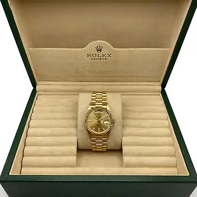 Rolex President 36mm Day-Date 18238 Gold Diamond Champagne Dial Mens Watch • $28122.80