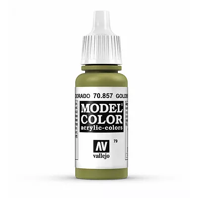 Vallejo Model Color: Golden Olive - VAL70857 Acrylic Paint 17ml Bottle 079 • £2.65