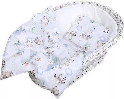 £9.99 • Buy Baby 2pc Bedding Set Fit Cradle/Moses Basket/Pushchair 70x80 Wolf In The Forest