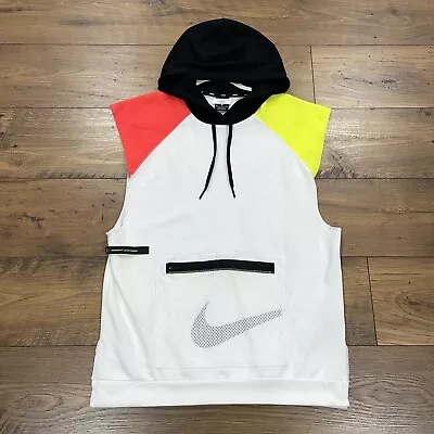 Nike Hoodie Mens Medium Dri Fit Sleeveless Pullover Zip Pockets Colorblock NWT • $39.99