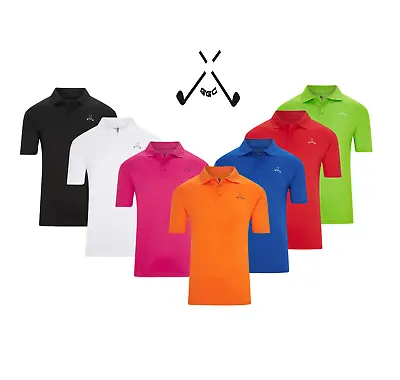 £15.99 • Buy Golf God Clothing Crossed Clubs Performance Polo Shirt  Golf Top Tennis Shirt