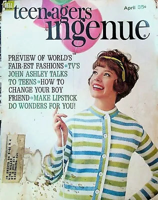 Teen-Agers Ingenue Magazine April 1962 John Ashley Fashion Beauty • $28.22