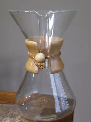 Rare Vintage Chemex Pyrex Brand Glass Coffee Carafe    9-1/2  Tall    FREE SHIP • $67.77