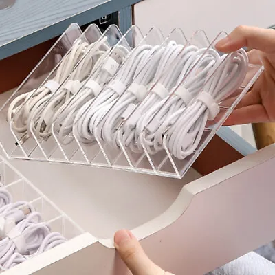 Cable Management Storage Box Cord Organiser Box Wire Holder Cable Organizer Box • £13.88