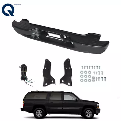 Black Rear Step Bumper Assembly For 2000-2006 Chevrolet Suburban Tahoe GMC Yukon • $138.41