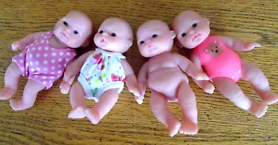 Lot Of 4 Mini Lots Of Love Berenguer Vinyl Baby Dolls 5  Moveable Arms Legs Head • $9.99