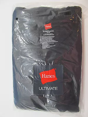 Hanes Ultimate Big & Tall Mens Tagless CREW NECK Undershirt Black 3-Pack NIP • $18.95